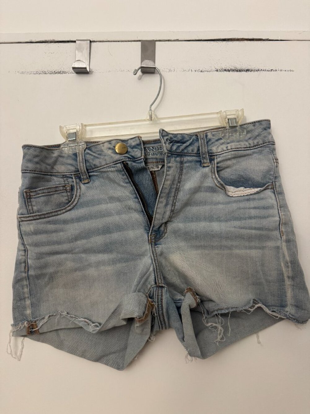 American Eagle Denim Shorts, Light Wash, Super Stretch Size 10